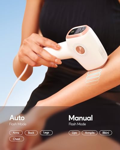 IPL Hair Removal Device with Ice Cooling Technology for Face & Body