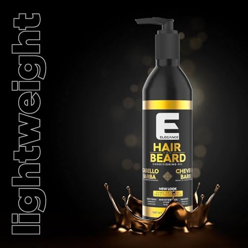 E Elegance Hair & Beard Conditioning Oil - Highly Moisturizing And Lightweight Beard Conditioner For Men, Great Smell, 3.38 Oz