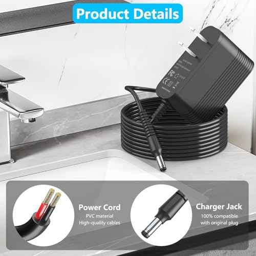 4.9V Charger for Andis Slimline Pro Hair & Beard Trimmer Compatible with Andis D-8 32400 32475 32810 32690 33785 32445 32485 32490 32680 Lithium-Ion Battery Hair Clipper Power Cord