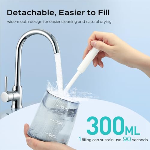 COSLUS C30 Water Dental Flosser with 4 Modes, 300ml Tank, Upgraded DIY Pressure