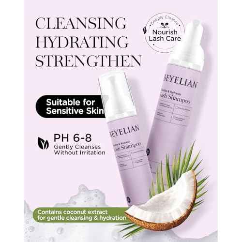 BEYELIAN Cluster Lash Glue Remover, Shampoo Kit for Eyelash Extension, 100ML Eyelash Shampoo, White Eyelash Extension Cleanser, Lash Eyelid Foam Cleaning Kit for Salon Use and Home Use