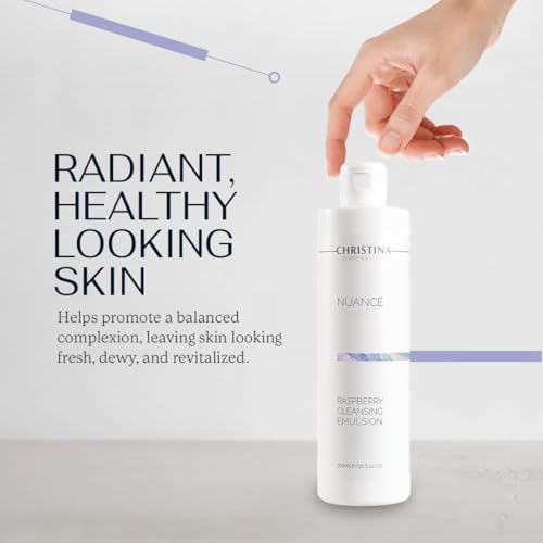 -CHRISTINA- Nuance Gentle Daily Cleanser for Face - Hydrating Facial Wash for Women & Men - Purifying, Moisturizing, Natural Emulsion with Pomegranate, Raspberry & Grape Seed Extracts - 300ml