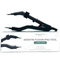 Professional Keratin Fusion Tool for Hair Extensions ? Slim Long Heating Plates, Adjustable Temperature, Rapid Heat-UP, Seamless Fusion, Root Access, Salon-Quality Keratin Glue Gun (Black)