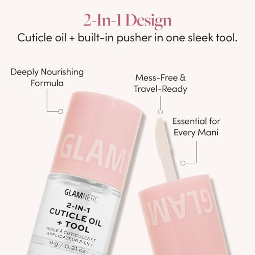 Glamnetic 2-in-1 Cuticle Oil & Pusher Tool