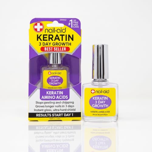 Nail-Aid Keratin Nail Strengthener - 3 Day Growth Treatment for Weak Nails