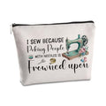 Sewing Gifts Makeup Bag for Sewing Lovers Quilting Gifts for Quilters Hostess Gift Ideas for Women Mother Grandma Christmas Birthday Travel Zipper Pouch