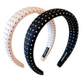 Polka Dot Headband for Women - Retro Black & White 2-Pack