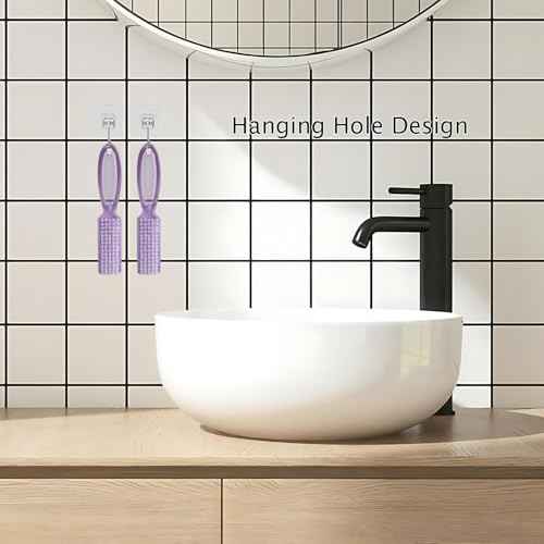 Yebeauty Nail Brush Fingernail Cleaner, 4 Pcs Hand Scrub Cleaning Brush Plastic Hand Finger Toes Scrubbing Brush, Pedicure Nail Scrubber