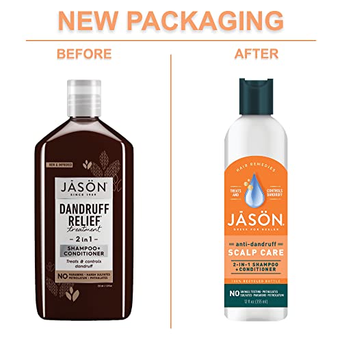 Jason Dandruff Relief Treatment 2-in-1 Shampoo & Conditioner, 12 Fl Oz (Pack of 2)