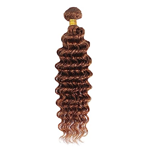 24 Inch Dark Brown Deep Wave Human Hair Bundle - 8A Brazilian Virgin