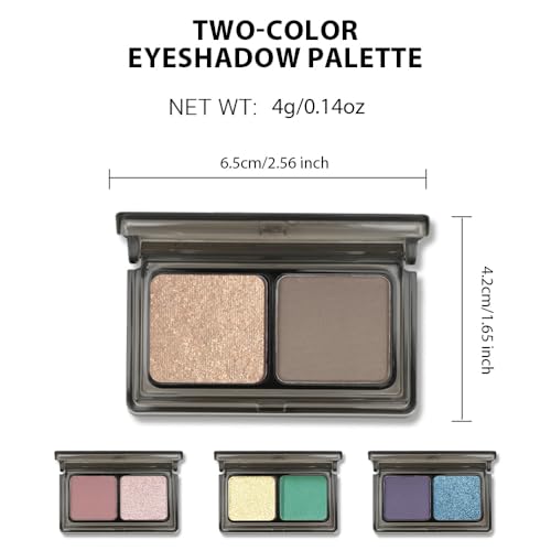 AMY'S DIARY 2-Color Eyeshadow Palette Set – Shimmer & Matte