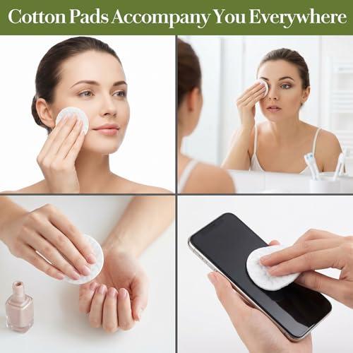 2000 Cotton Rounds 2.28" Pearl Embossed Makeup Remover Pads