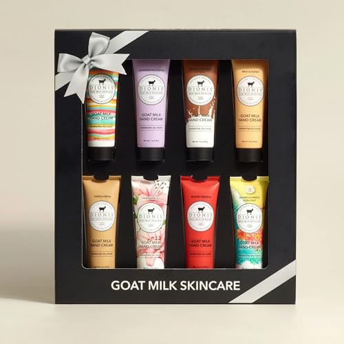 Dionis Goat Milk Hand Cream – Moisturizing Lotion for Dry Skin, 1 oz (Pack of 8)