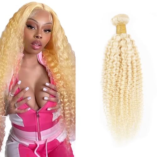 613 Blonde Kinky Curly Human Hair Bundle 26 inch