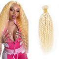 613 Blonde Curly Human Hair Bundles 26 Inch