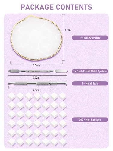Nail Sponges Set for Ombre Nail Art with Palette & Tools - 200 Pieces (Variation of This Listing)