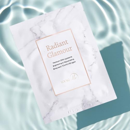 YoungMe Radiant Glamour Korean Sheet Mask ? Rejuvenating & Hypoallergenic Facial Mask for All Skin Types | 25g x 6 Sheets