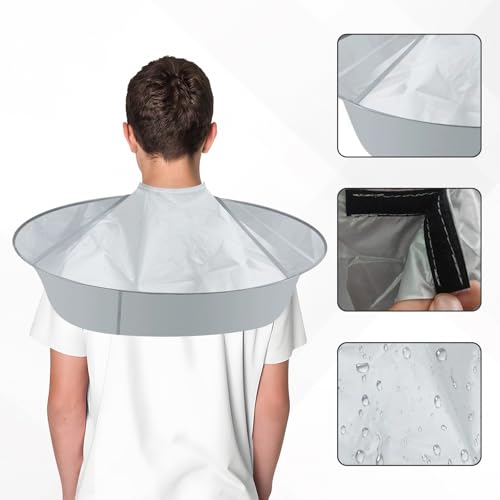 Hair Catcher Cape for Haircuts - Foldable, Waterproof, Adult & Kids