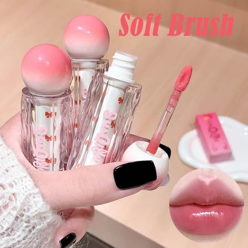 Moisturizing Lip Gloss Set, 4 Piece Jelly Pink Plumping