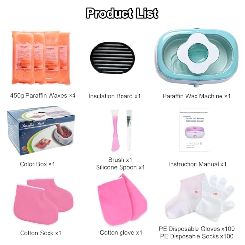 4000ml Paraffin Wax Machine for Hands & Feet - Pink Home Spa Kit