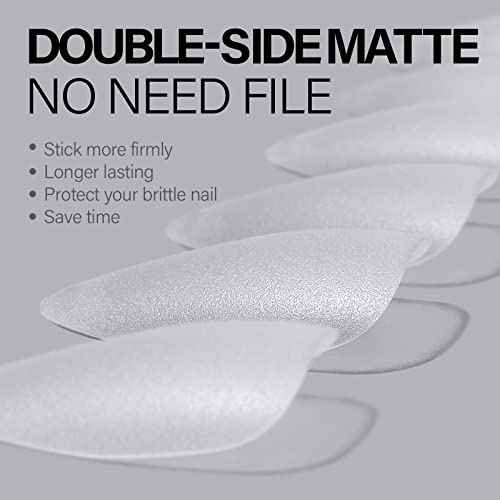 AILLSA Almond Nail Tips 450pcs Soft Full Cover Gel Nails Tips Matte Pre-shaped Press On False Extension Gelly Nail Tip for Acrylic Nails Professional, 15 Sizes Medium Nails Tip for Beginners