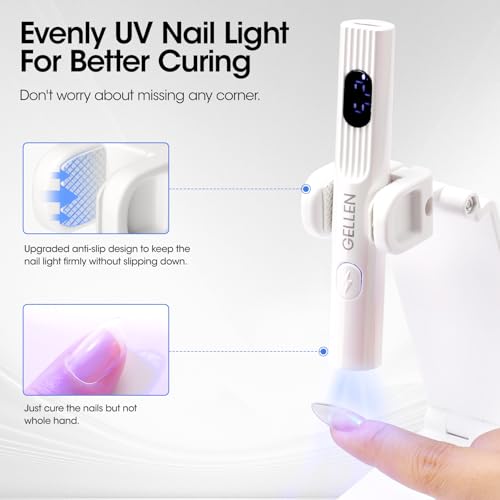 Gellen Mini UV Nail Lamp - Cordless Rechargeable with 3 Timers