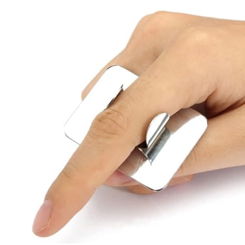 HLLMX 1 PCS Nail Art Palette Nail Art Palette Stainless Steel Cosmetic Makeup Palette Mini Nail Art Cosmetic Ring Palette DIY Art Design Paint Color Mixing Palette Metal Tool