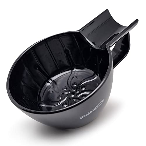 The Goodfellas' smile, Shave & Lather Bowl ? Durable Impact?Resistan Resin, Built?In Brush Rest, 4.9¡È Diameter ? Perfect for Traditional Wet Shaving (Black)