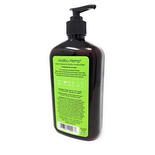 Malibu Hemp New Body Moisturizer Pure Hemp Bliss Naturally Clean Beauty 18 FL OZ (530ML) Vegan, Paraben Free, Gluten Free, Dye Free, Aways Cruelty Free