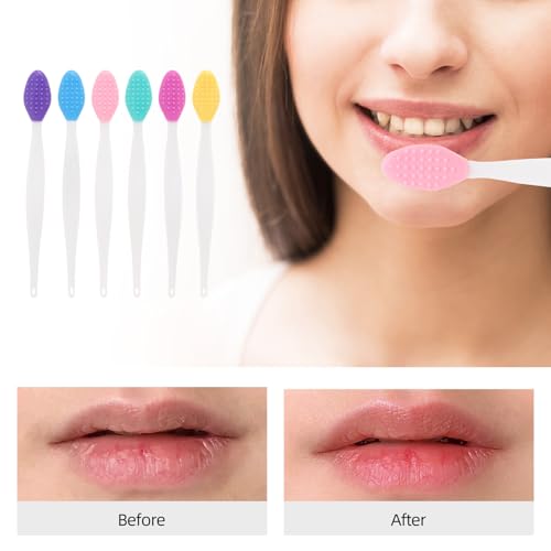 48-Pack Silicone Lip Scrub Brush Set - Double-Sided Exfoliator