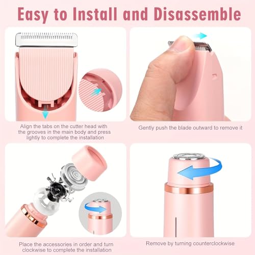 2-in-1 Bikini Trimmer & Body Shaver - Waterproof, Cordless, Pink