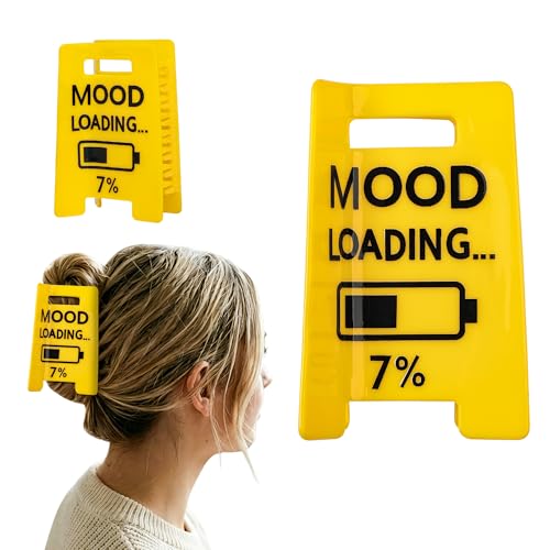 Mood Loading Yellow Hair Claw Clip for Women