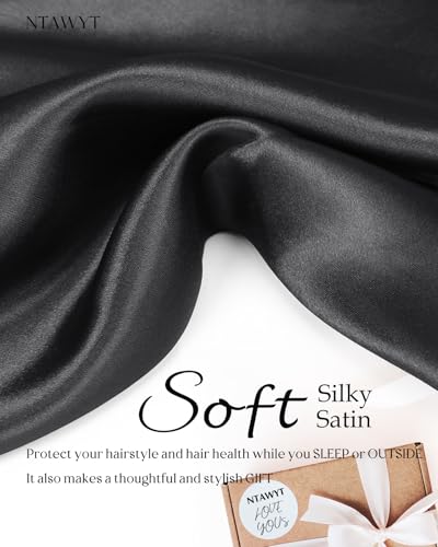 Silk Press Hair Wrap Scarf with Machine-Woven Mesh Net