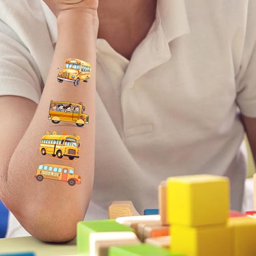 280 Piece School Bus Temporary Tattoo Set - Back to School