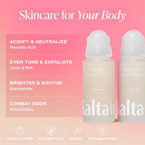 Saltair Serum Deodorant 2 Pack | AHA Formula, 48hr Odor Control
