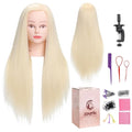 26-28" Mannequin Head 70% Real Hair Cosmetology Training