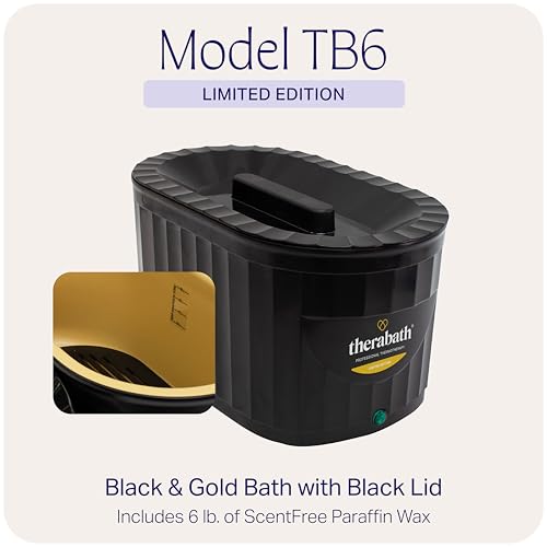 Therabath TB6 Professional Paraffin Wax Bath - Black & Gold Edition