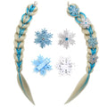 24in Blonde Blue Braided Ponytail Extension with Tie - CISINPO