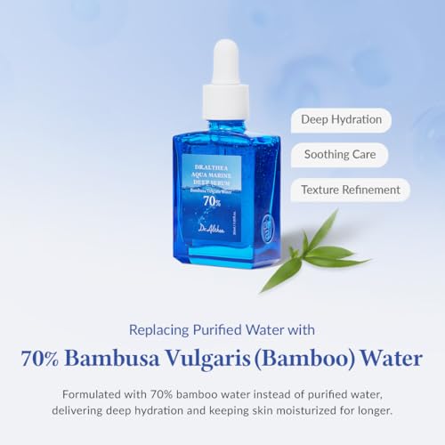 Dr.Althea Aqua Marine Deep Serum | Instant Hydration & Soothing Facial Serum for All Skin Types | Korean Vegan Skincare (Pack of 2)
