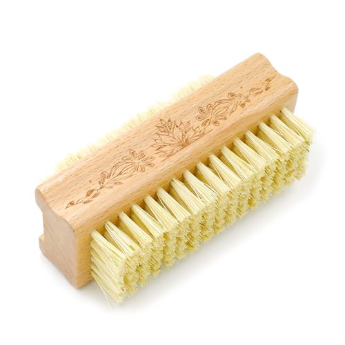 Wooden Fingernail Brush with Natural Sisal - Flower Variation Menesia