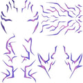 Purple Ombre Waterproof Temporary Tattoos | Cosplay & Party