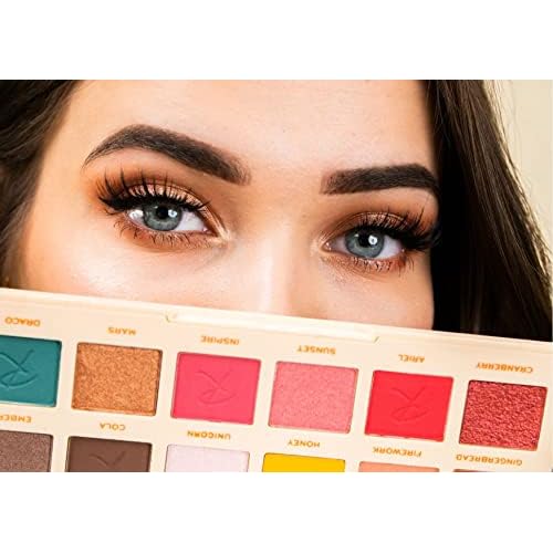 Makeup Revolution X Roxxsaurus Ride or Die Eyeshadow Palette, Matte & Shimmers, 18 Shades, Cruelty-Free, 0.43 Oz