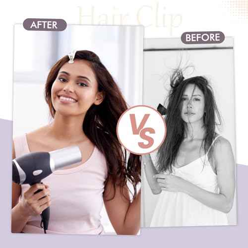 12PCS Hair Clips for Styling Sectioning - Non Slip No Crease Duck Billed Hair Clips for Women with Silicone Band - Professional 4.3 Inch Large Salon Hair Cutting Clips for Hairdresser - White