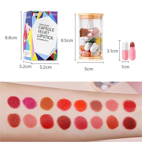 Grospe 16 Color Mini Matte Lipstick Set – Long-lasting Waterproof