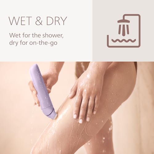 Philips Lady Shaver Series 8000 Cordless Wet & Dry Electric Razor with Trimmer & Accessories