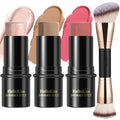 Cream Contour Stick Kit - 3 Pcs Blush, Bronzer & Highlighter