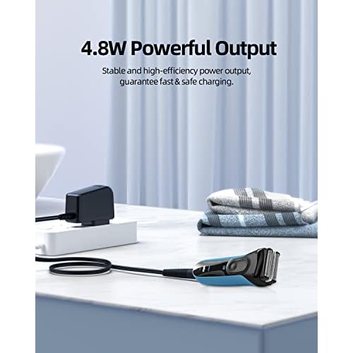 Charger Cord Fit for Braun Shaver Series 3 7 9 5 1 Electric Shaver Razor Trimmer 12V Replacement Fit for Braun 3040s 340s 310s 740s 790cc 760cc 740s 9290cc 9090cc 9095cc 9385cc