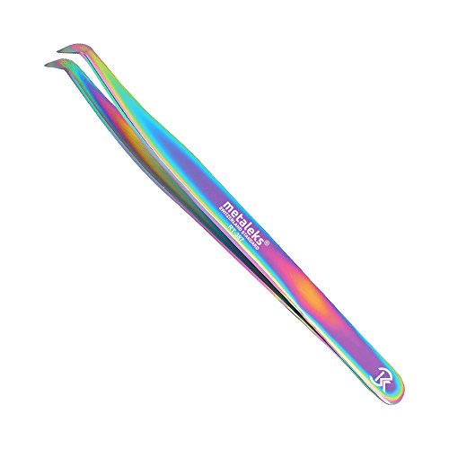 Eyelash Extension Tweezers Japanese Stainless Steel In Multi Titanium Coating