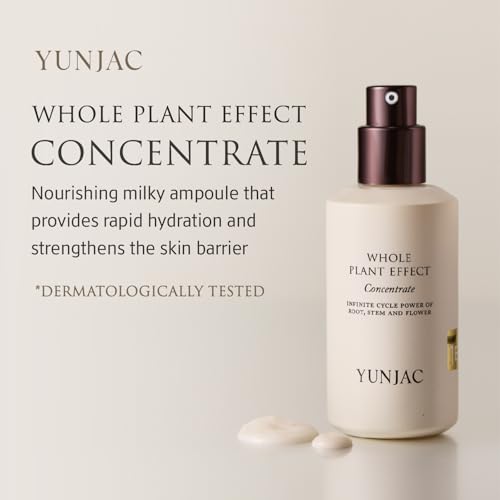 Whole Plant Effect Concentrate(1.35fl oz) - Instant Absorbing Milky texture serum, with squalane, ceramide, fermented ginseng root, for deep hydration, strengthen skin barrier, Korean skin care