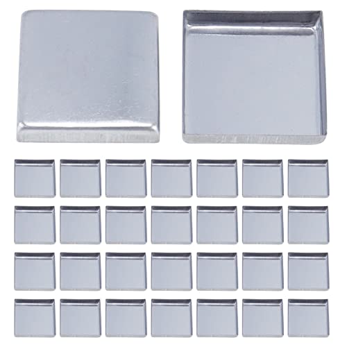 Coshar 30pc Empty Square Metal Eyeshadow Pans 26mm Magnetic Palette